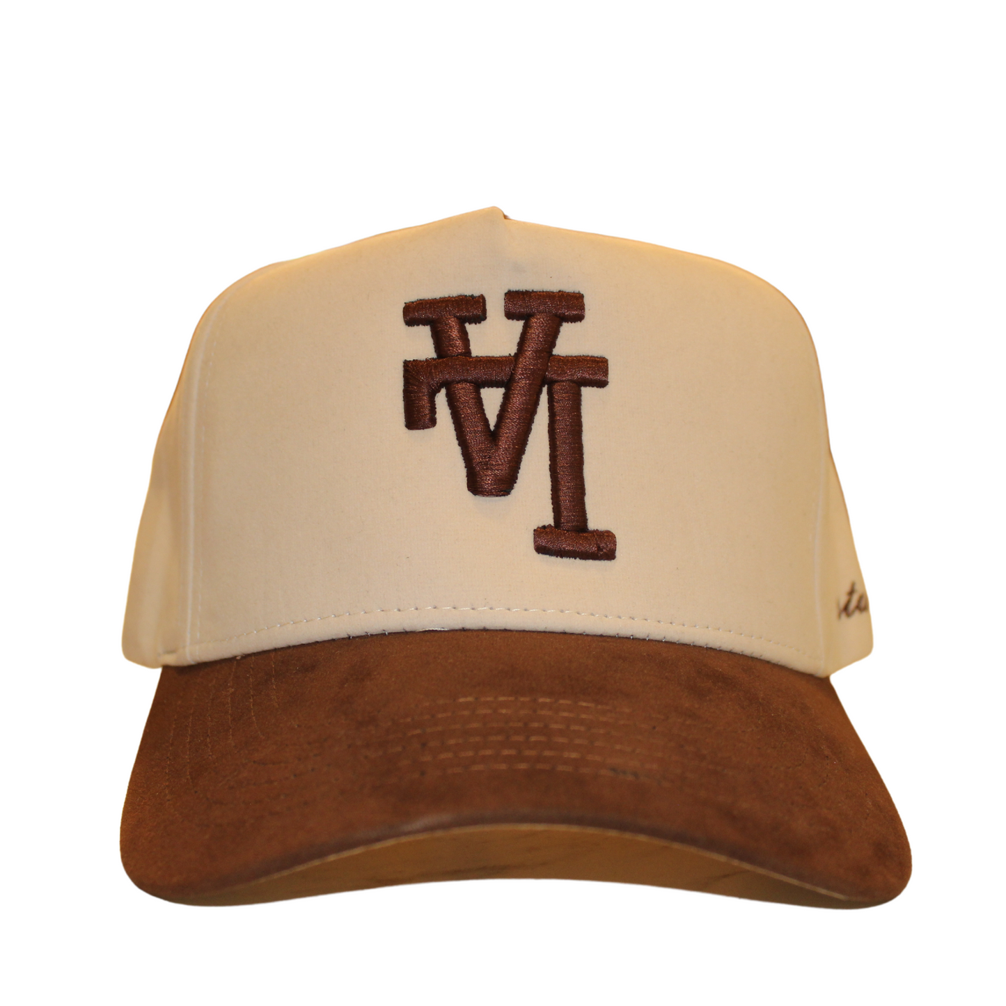 Two Tone Suede Upsidedown LA Hat - Brown