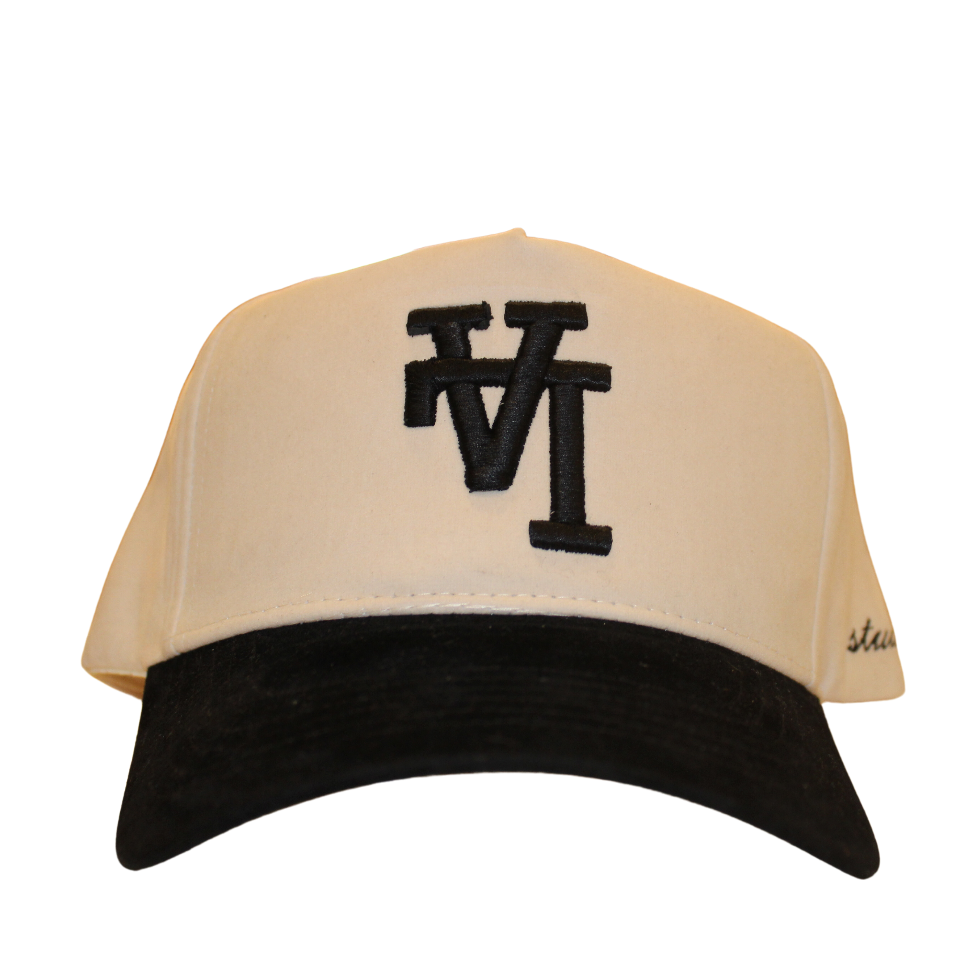 Two Tone Suede Upsidedown LA Hat - Black