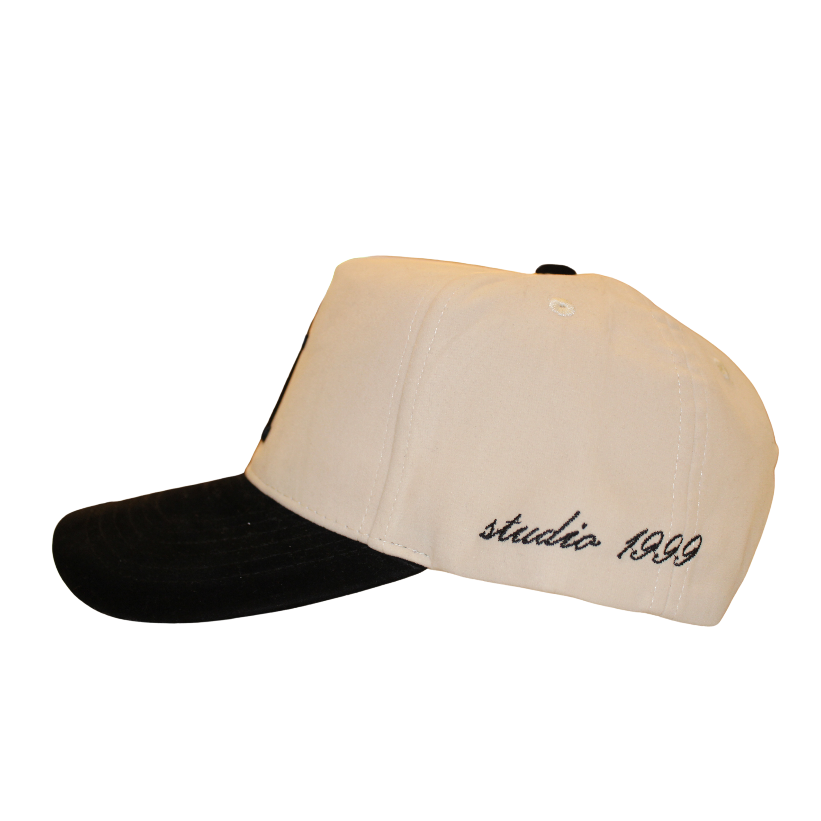 Two Tone Suede Upsidedown LA Hat - Black