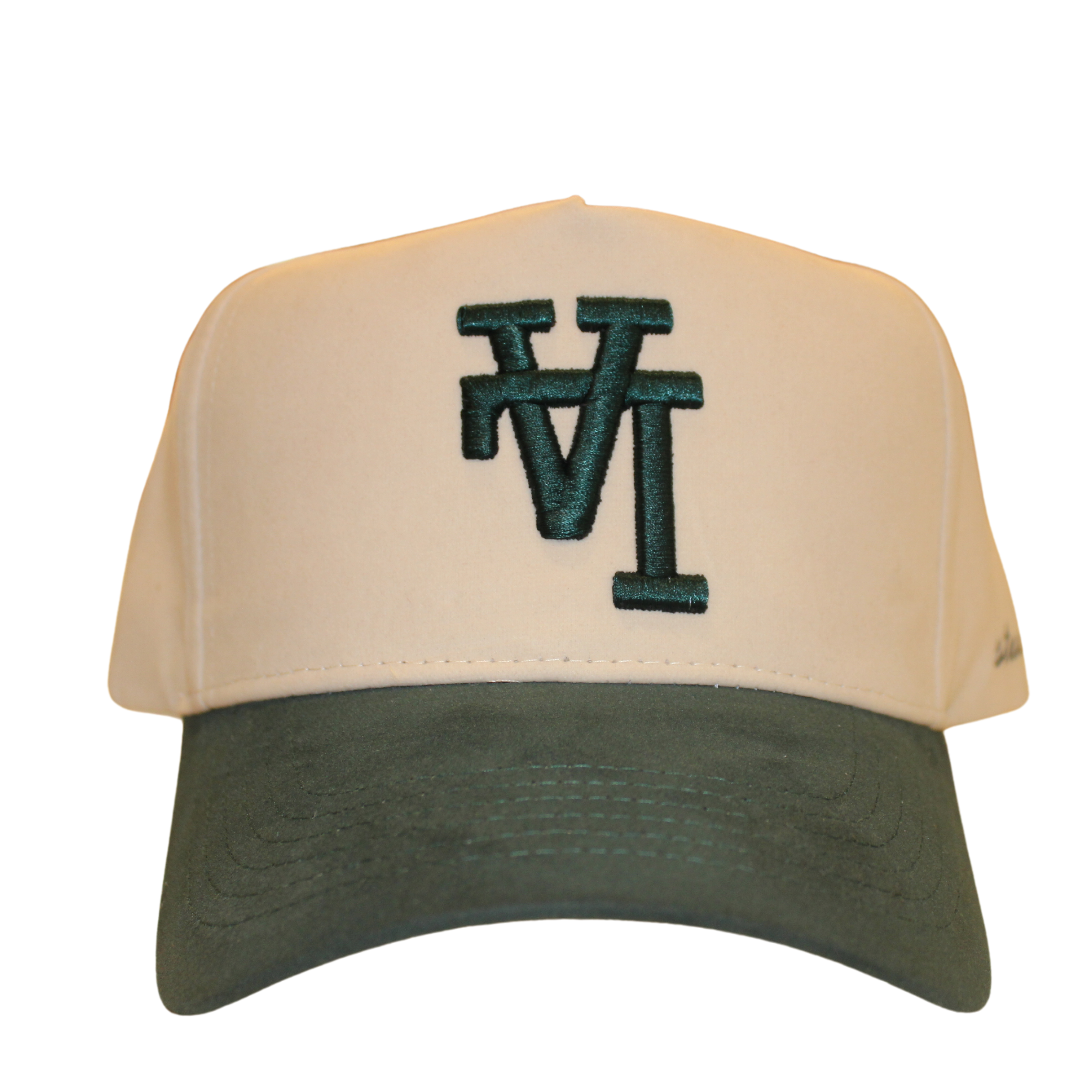Two Tone Suede Upsidedown LA Hat - Green
