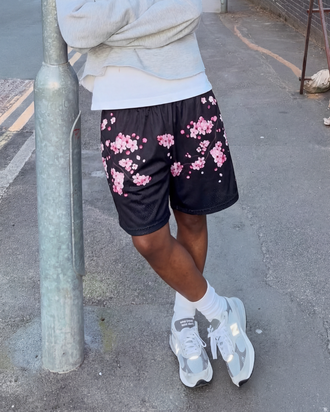 Pantalones cortos de malla de peso pesado Clouds