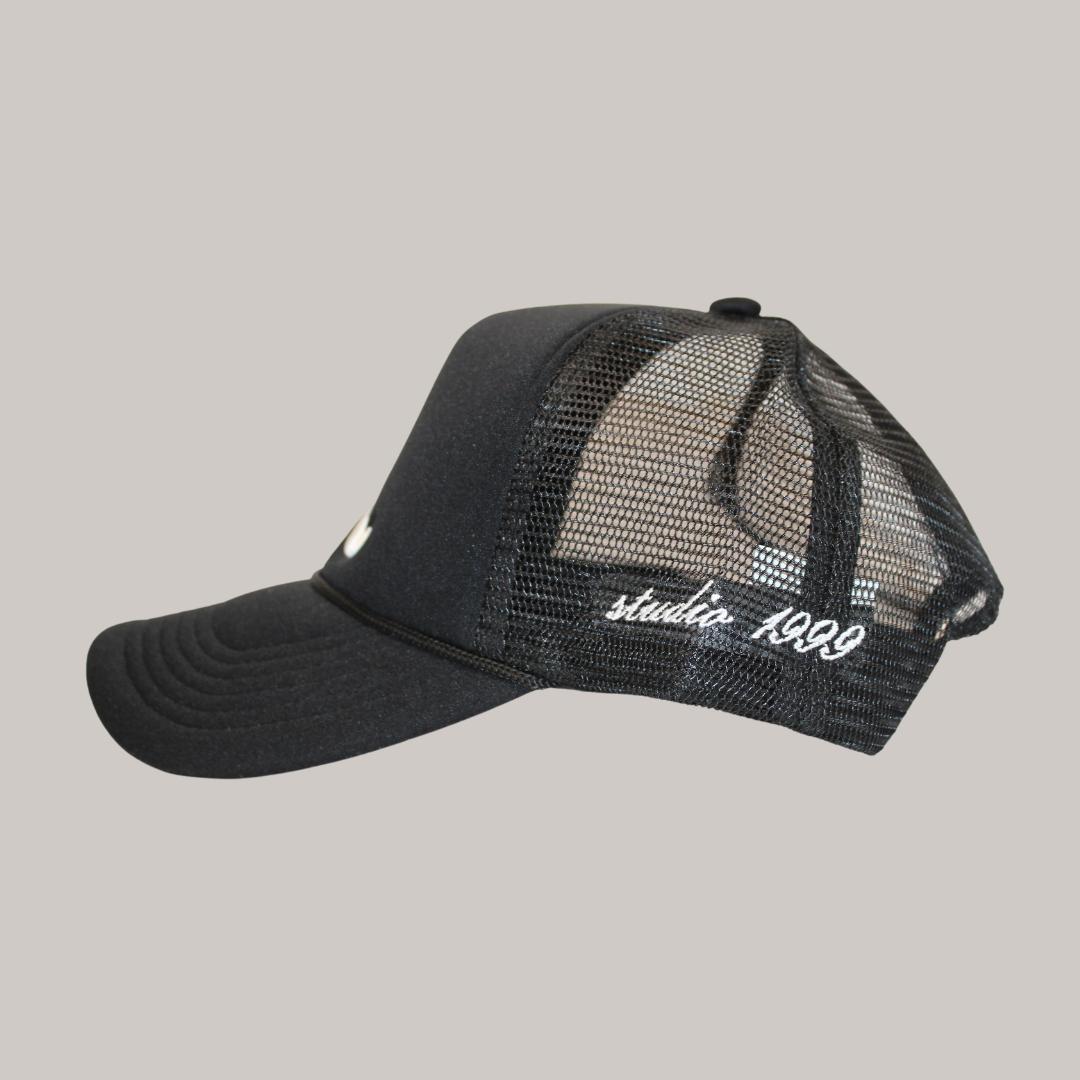A w/ Stars Trucker Hat - BLACK
