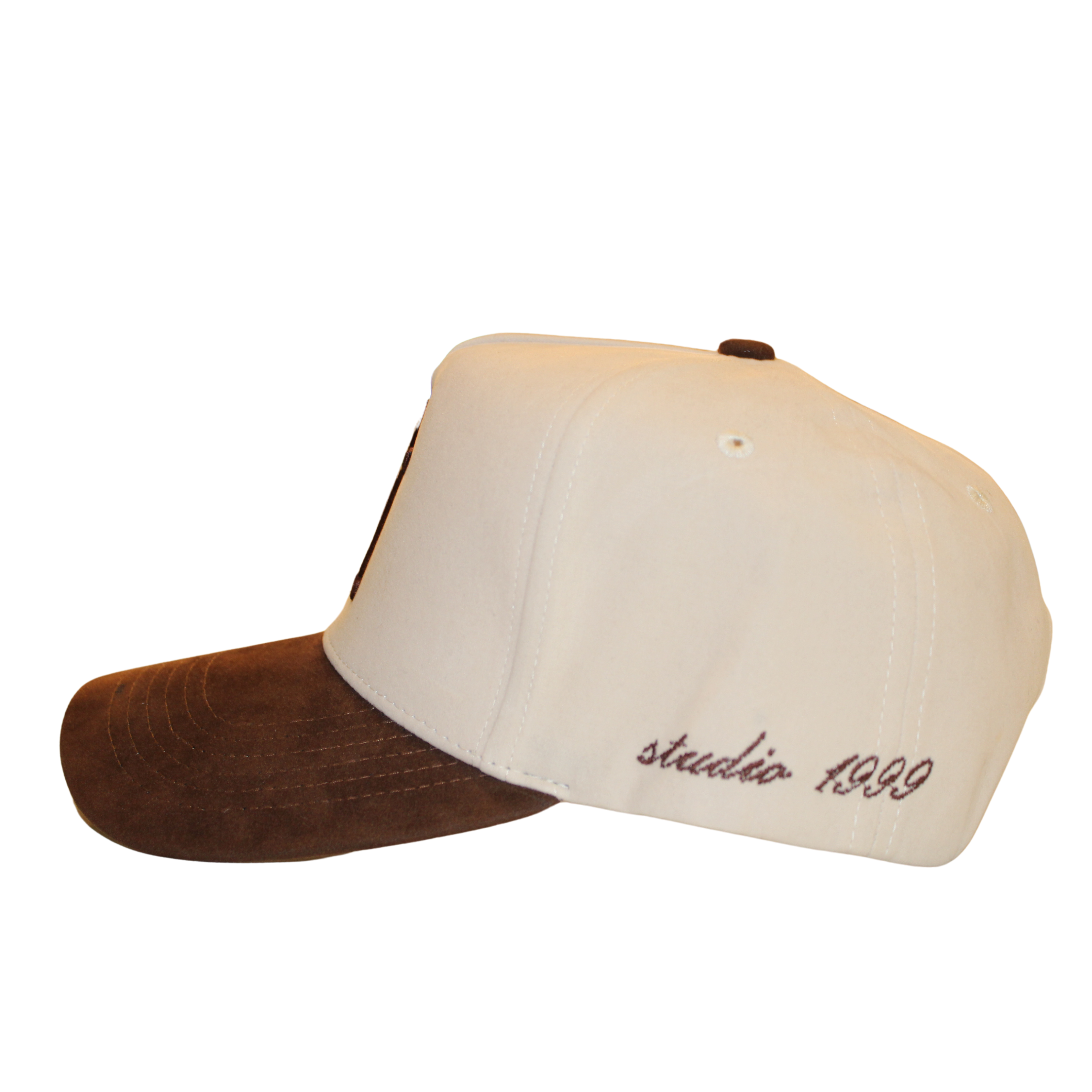 Two Tone Suede Upsidedown LA Hat - Brown