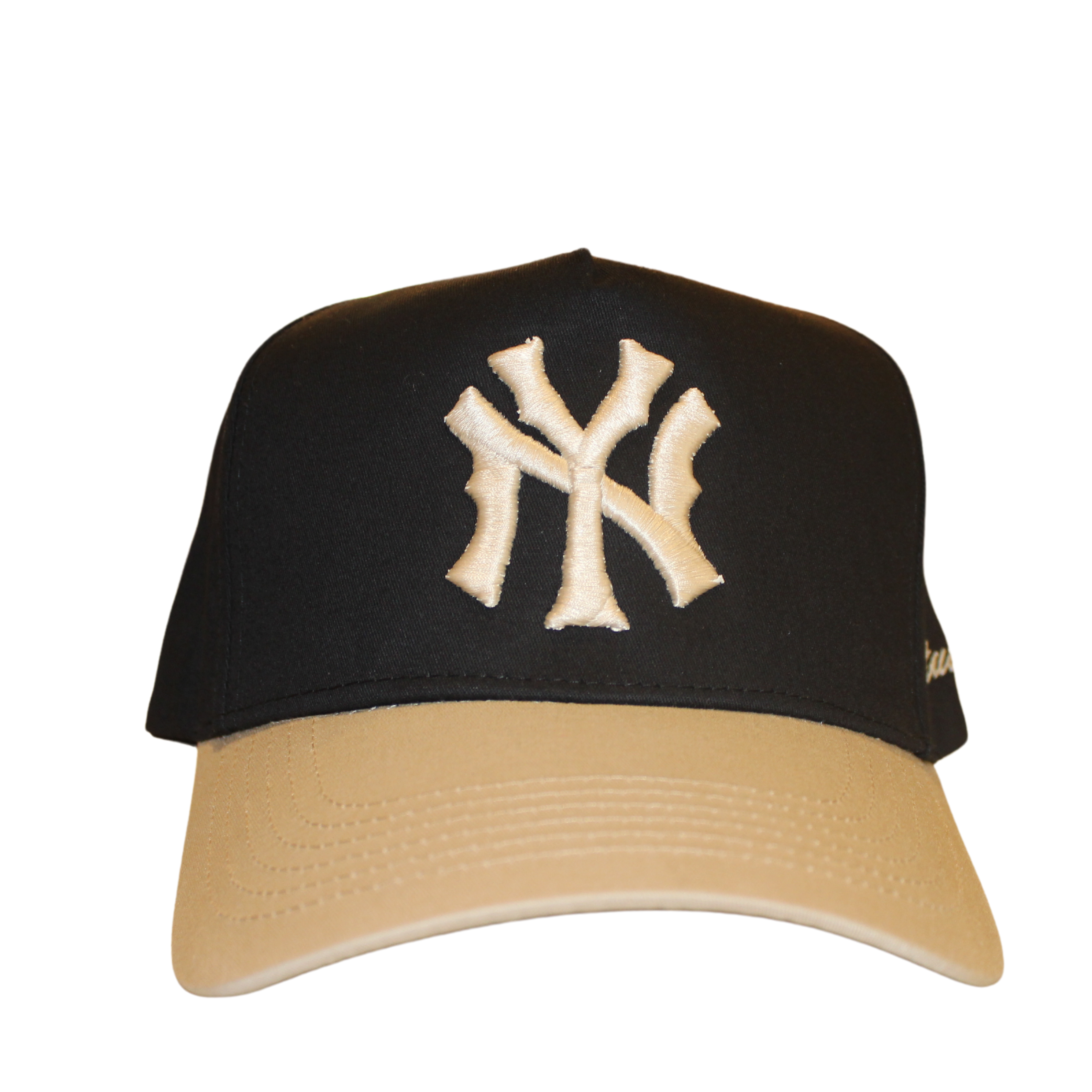 Two Tone Cotton NY V2 Hat - Black