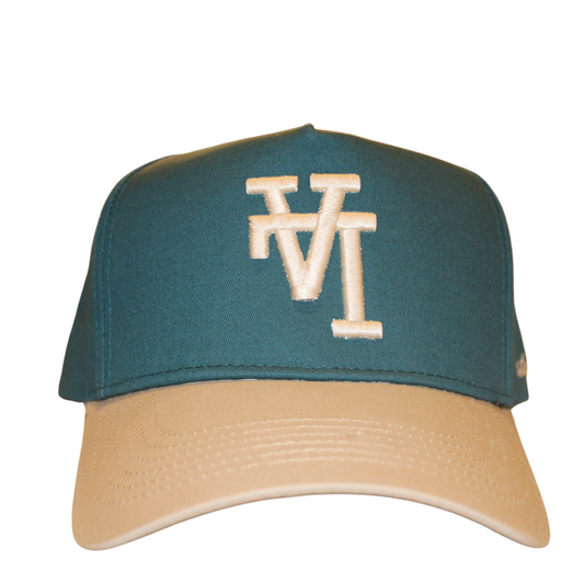 Two Tone Upsidedown LA Cotton Hat - Green