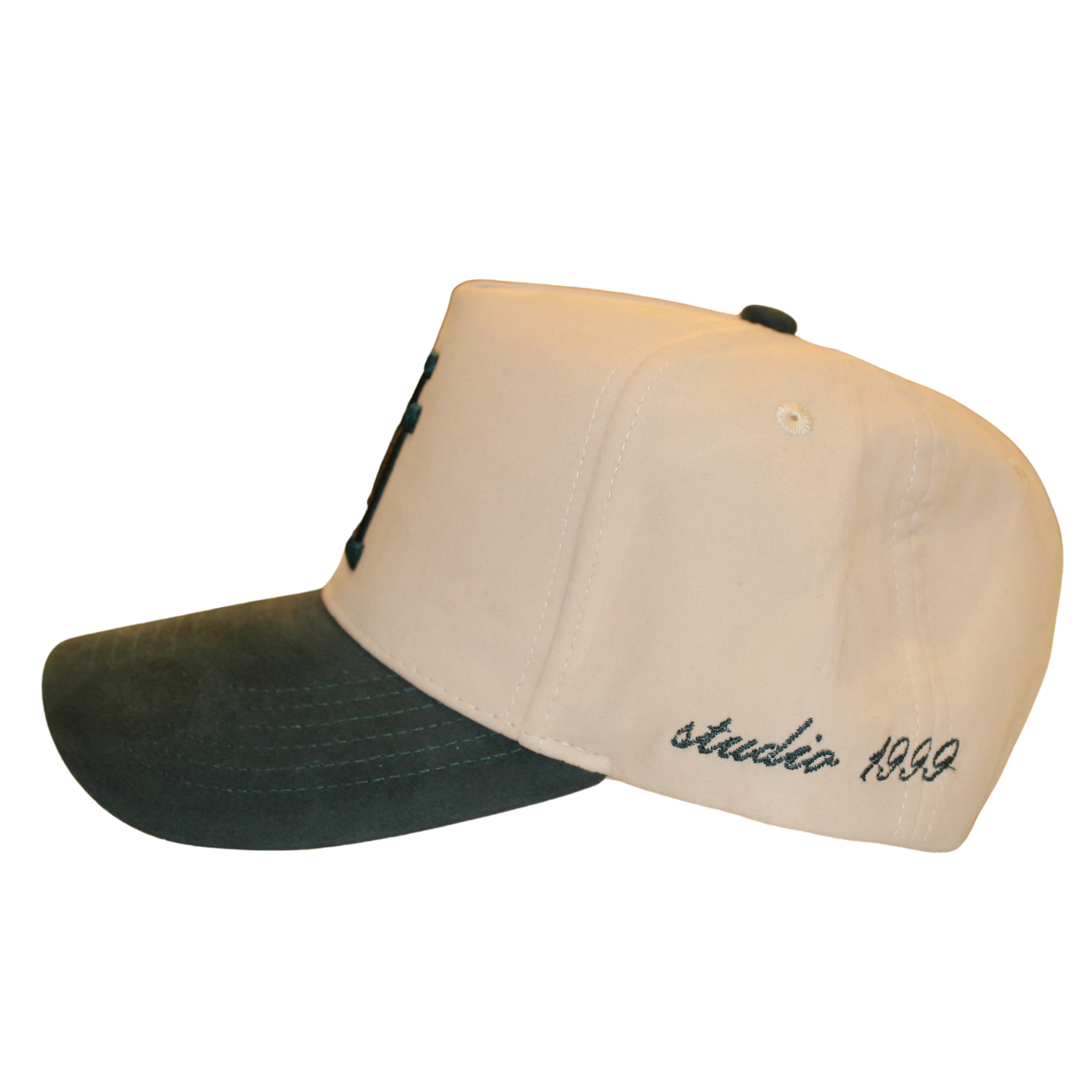 Two Tone Suede Upsidedown LA Hat - Green