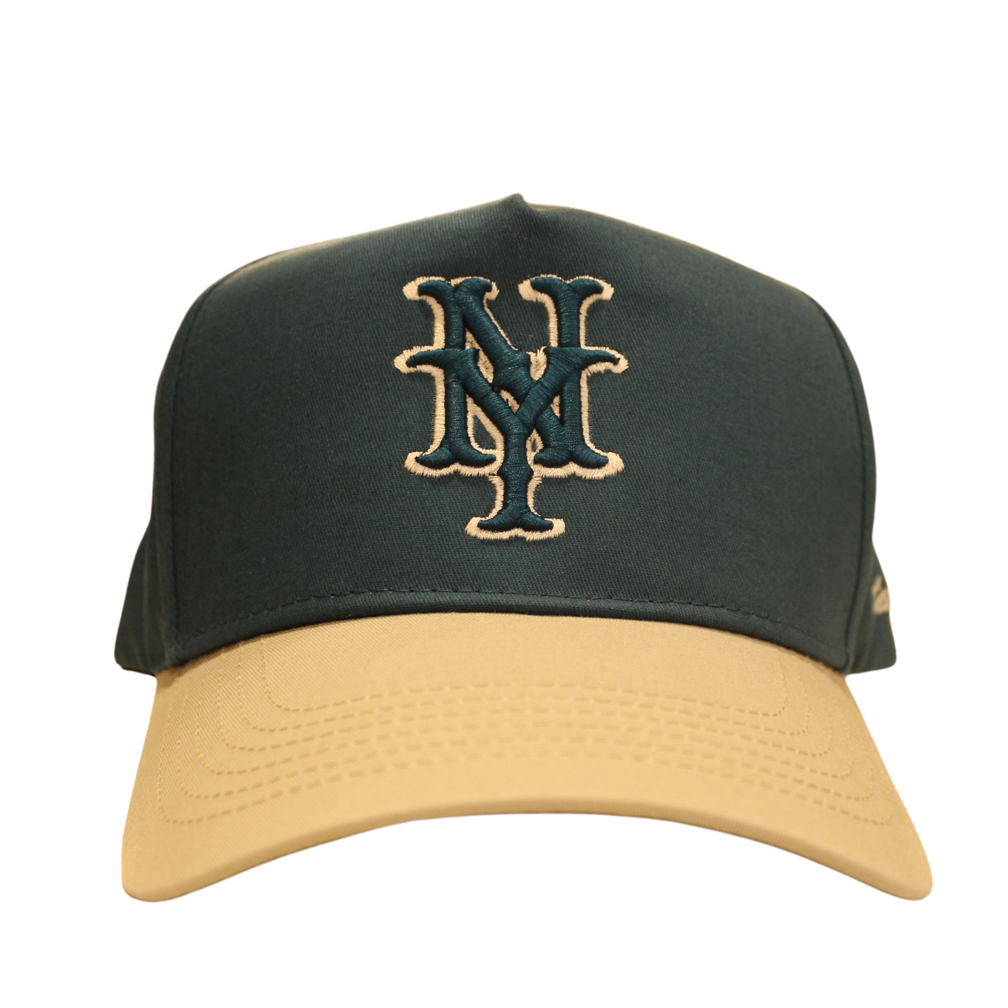 Two Tone Cotton NY Hat - Green