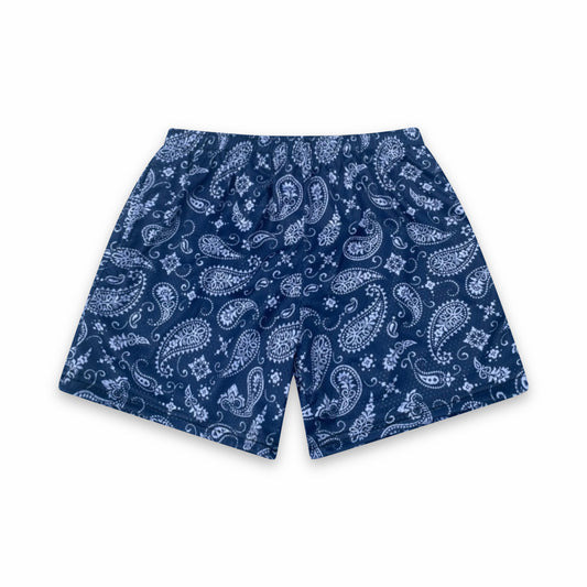 Paisley Shorts Royal Blue (SHIPS IN 24HRS)