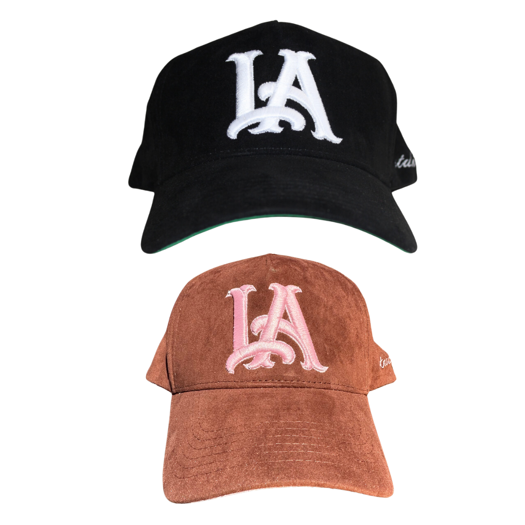 LA V2 Suede Trucker Hat Bundle - BLACK & BROWN