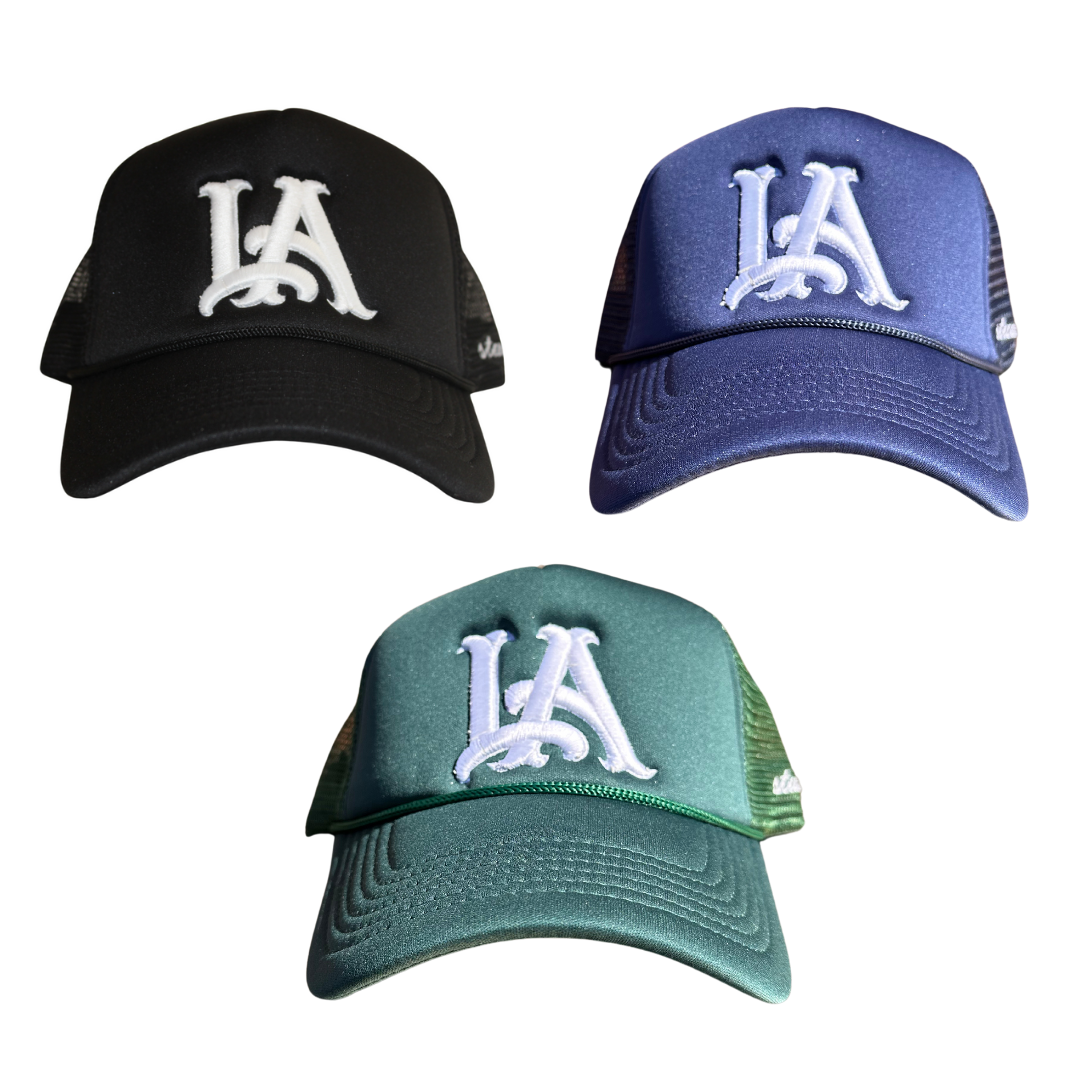 LA V2 Trucker Hat Bundle - BLACK/NAVY/GREEN