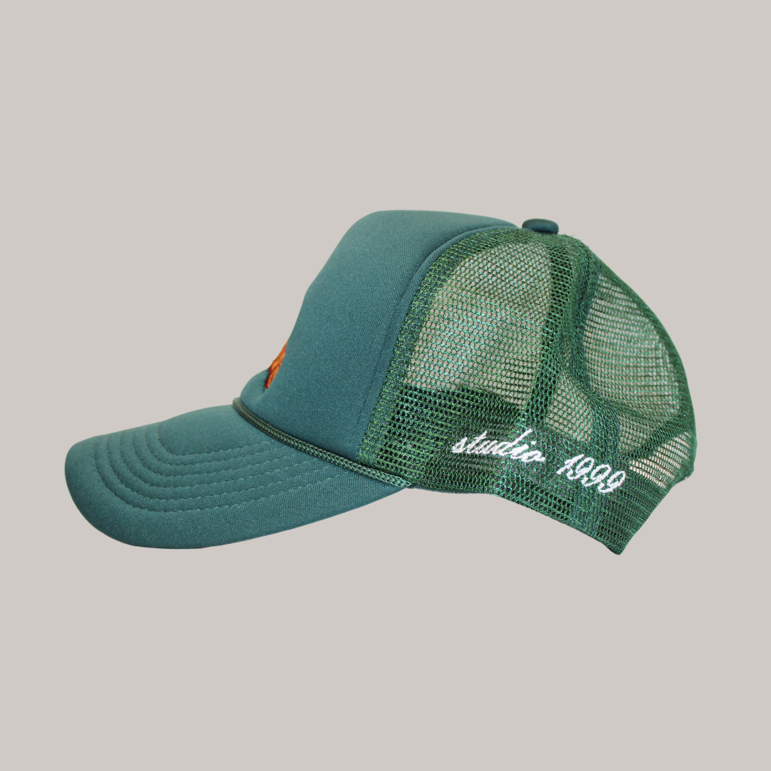 Backwards Sonic Trucker Hat - GREEN